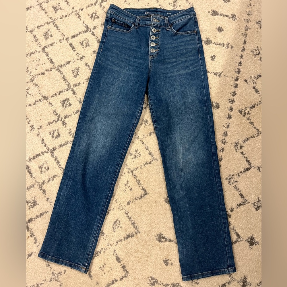 INC denim straight jeans